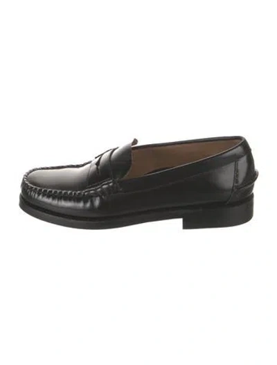Pre-owned Sebago Leather Loafers In Black