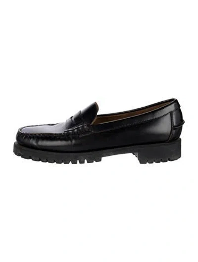 Pre-owned Sebago Leather Loafers In Black