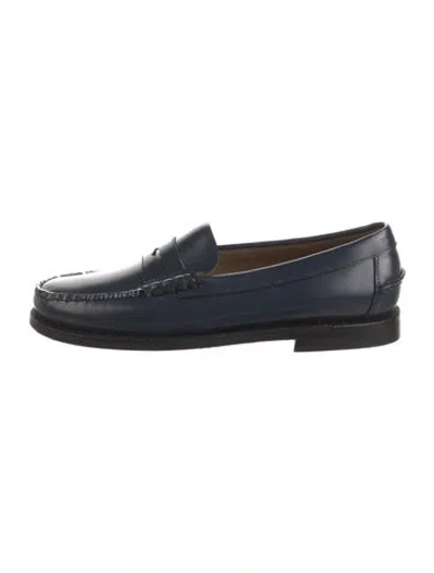 Pre-owned Sebago Leather Loafers In Blue