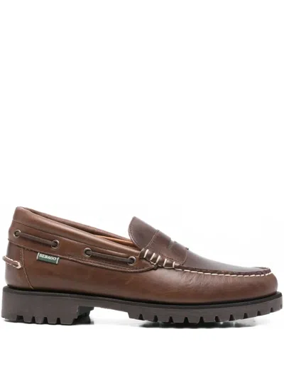 Sebago Leather Loafers In Brown