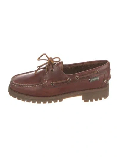 Pre-owned Sebago Leather Loafers In Brown