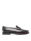 Sebago Leather Loafers In Dark Red