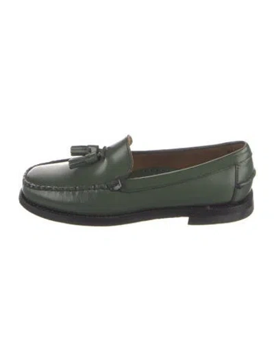 Pre-owned Sebago Leather Loafers In Green