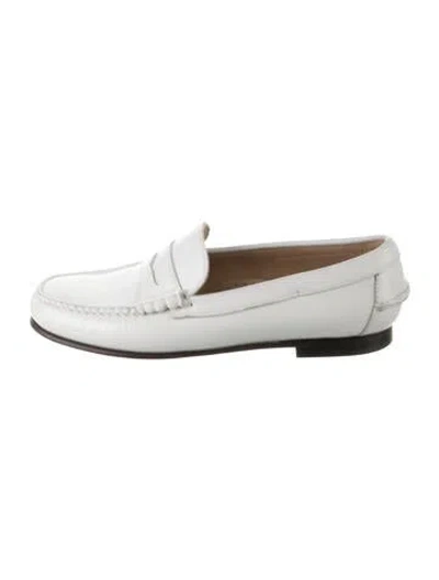 Pre-owned Sebago Leather Loafers In White