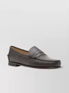 Sebago Leather Moc Stitching Penny Slot Loafers In Brown
