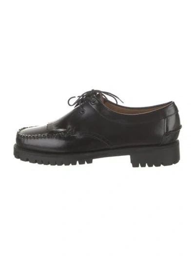 Pre-owned Sebago Leather Oxfords In Black