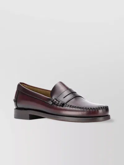 SEBAGO LEATHER SOLE LOAFER PENNY STRAP