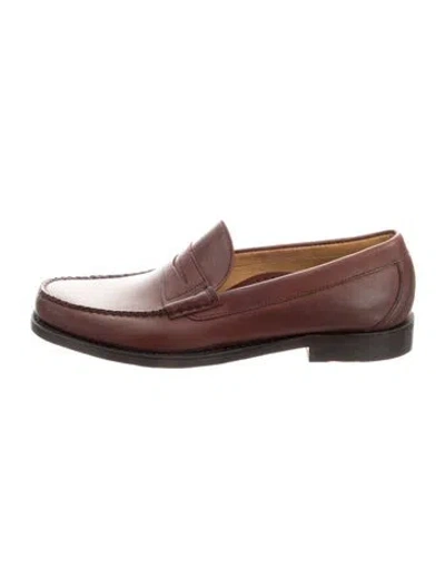 Pre-owned Sebago Leather Tassel Accents Loafers In Brown
