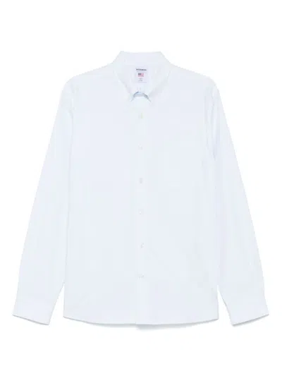 Sebago Light Blue Long Sleeves Cotton Shirt In Brown
