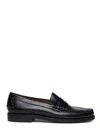 Sebago Round Toe Slip-on Moccasins With Cut-out Upper Design In Black