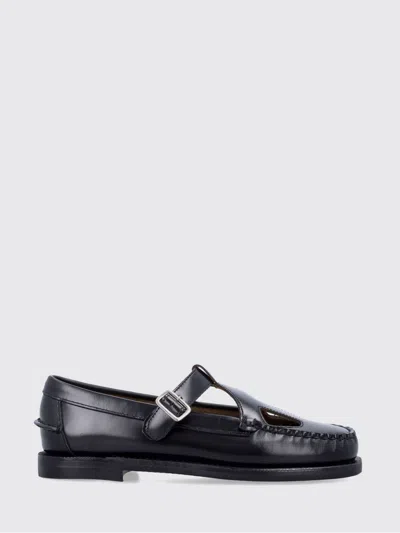Sebago Romantic Preppy Moccasins For Women In Black