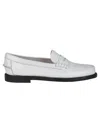 Sebago Classic Dan Pigment Leather Loafers In White