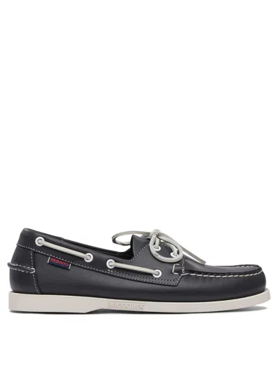 Sebago Dockside Portland Leather Loafers In Blue