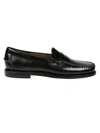 Sebago Brown Leather Moccasin Loafers In Black