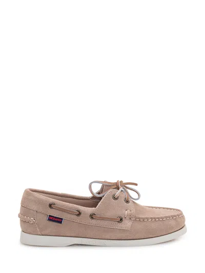 Sebago Loafers In Suede In Brown Taupe