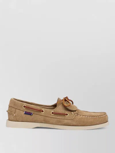 Sebago Loafers Lace Detail Moc Toe Rubber Sole In Brown
