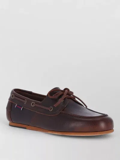 Sebago Loafers Round Toe Stitch Detailing Eyelets In Brown