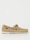 Sebago Portland Loafers In Suede Texture In Camel