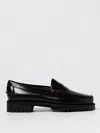 Sebago Black Slip-on Loafers With Lug Sole In Leather Woman In Black