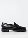 Sebago Dan Lug Woman. Mocassino 4 Stagioni Slip-on Con Beefroll. Realizzato In Pelle Pieno Fiore Spazzolata In Schwarz
