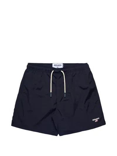 Sebago Logo-patch Drawstring Shorts In Blue