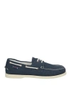 Sebago Man Loafers Midnight Blue Size 9 Textile Fibers