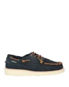 Sebago Man Loafers Navy Blue Size 7.5 Soft Leather In Navy Blue