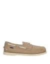 Sebago Man Loafers Sand Size 9 Textile Fibers In Beige