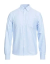 Sebago Man Shirt Sky Blue Size S Cotton