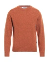 Sebago Man Sweater Rust Size M Wool In Red