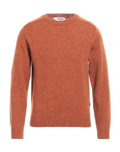Sebago Man Sweater Rust Size M Wool In Red