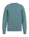 Sebago Man Sweater Turquoise Size S Wool In Blue