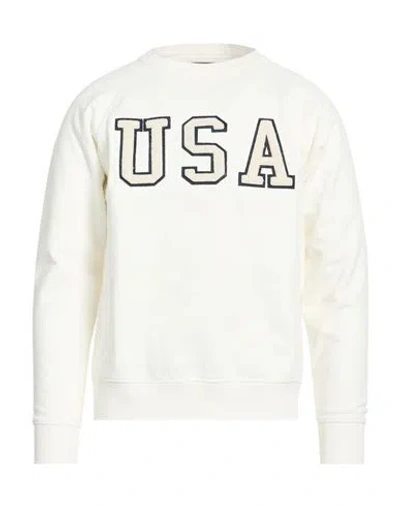 Sebago Man Sweatshirt Off White Size S Cotton In Neutral