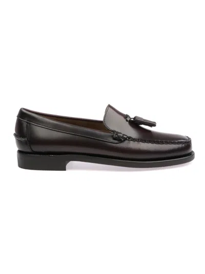 Sebago Men's Brown Leather Shoes In Black