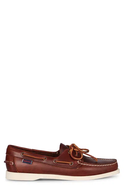 Sebago Men's Leather Boat Shoes In Brown
