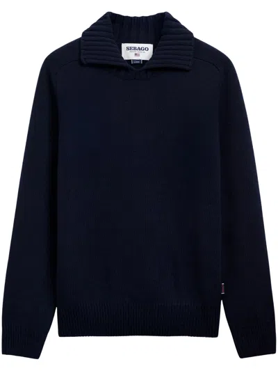 Sebago Men's Wool-nylon Sweater In Navy