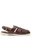 Sebago Moccasin Cage Cut-out Flat Sandal In Brown