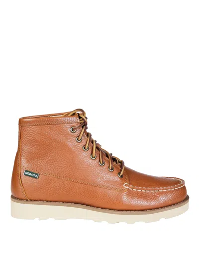Sebago Mid-top Leather Boots In Animal Print