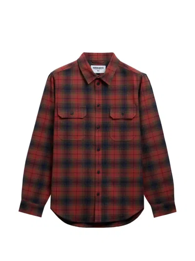 Sebago Mizzen Plaid-check Flannel Jacket In Brown