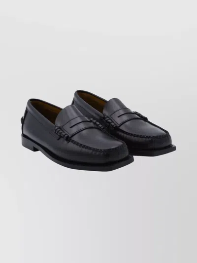 Sebago Moc Toe Penny Strap Slip-on Loafers In Black