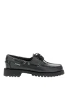 Sebago Ranger Waxy Leather Moccasins In Black