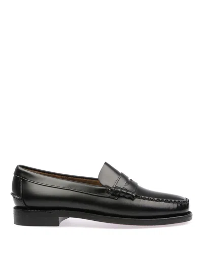 Sebago Classic Penny Loafers In Black