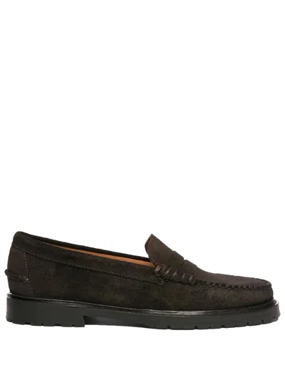 Sebago Mocassini Dawsom Rrs In Pelle Scamosciata Marrone