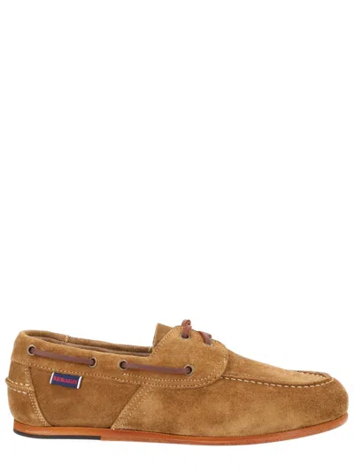 Sebago Owen Suede Metal Eyelets Loafers In Brown