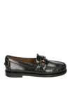 Sebago Lace-up Leather Shoes Metal Hardware In Black
