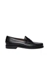 Sebago Brown Leather Moccasin Loafers In Black