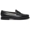 Sebago Moccasin With Hand-sewn Vamp And Rock-inspired Accents In Black