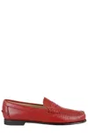 Sebago 'danielle Pop' Red Loafers With Bevelled Toe And Low Stacked Heel