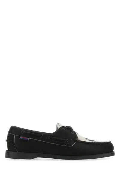 Sebago Multicolor Calf Hair Docksides Portland Raw Loafers In Multicoloured