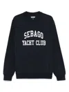 Sebago Navy Blue Crewneck Logo Sweatshirt